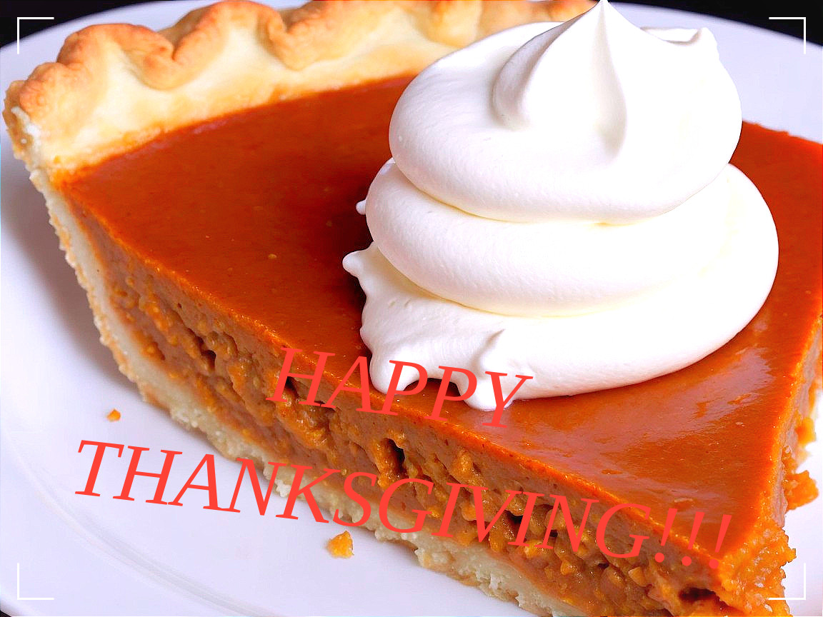 Pumpkin Pie with Whipped Cream on a White Plate