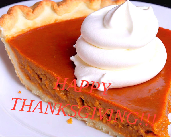 Pumpkin Pie with Whipped Cream on a White Plate