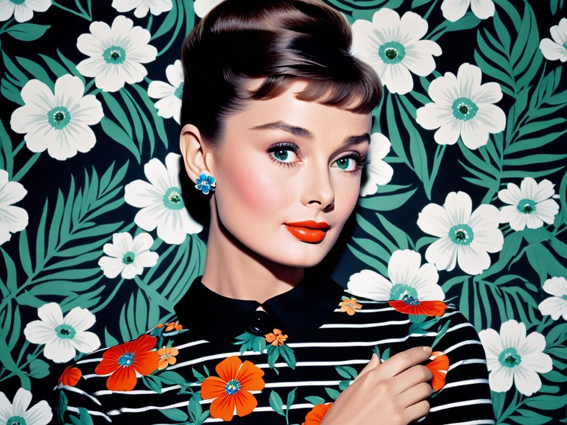 Vintage Elegance with Tropical Floral Patterns