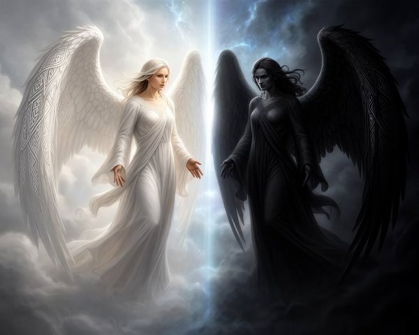 Angels in Clouds: White and Black Depictions