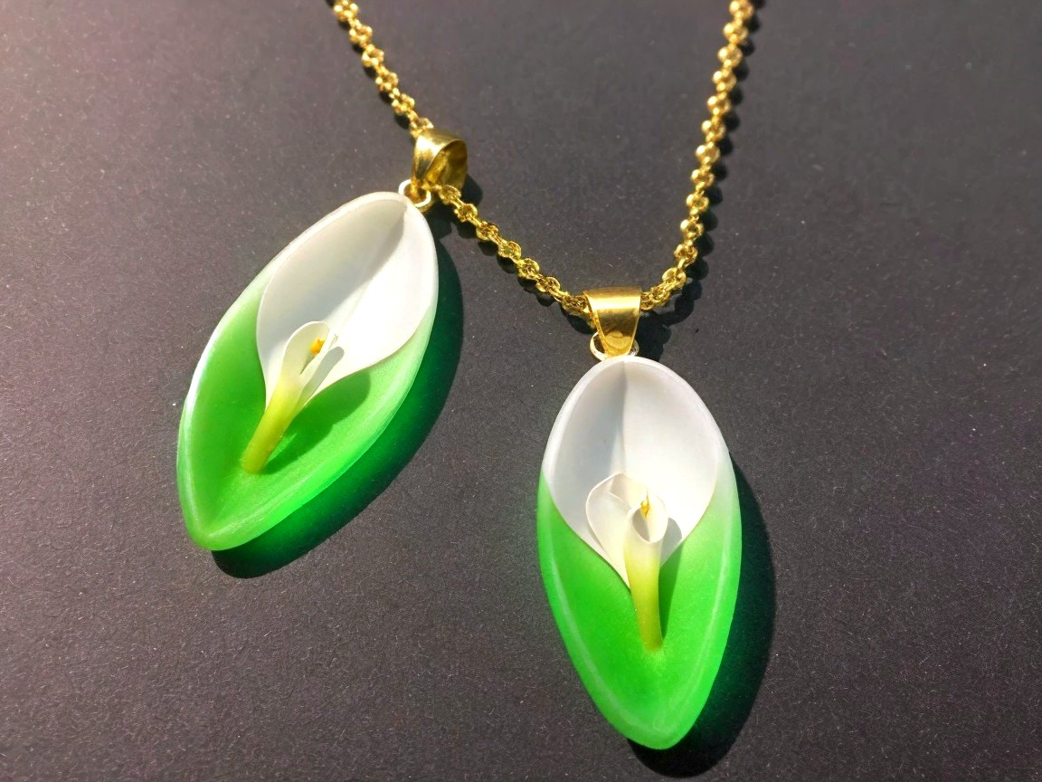 Elegant Calla Lily-Inspired Oversized Pendants