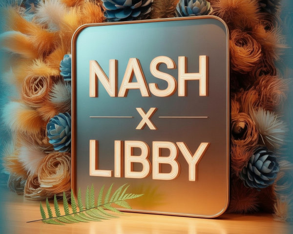 3D Render of a Teal and Brown Gradient Sign