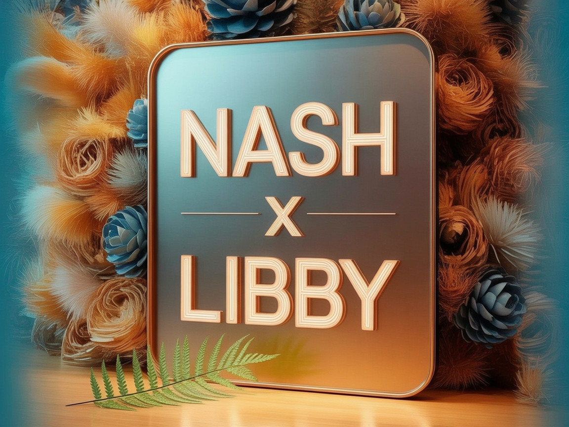 3D Render of a Teal and Brown Gradient Sign