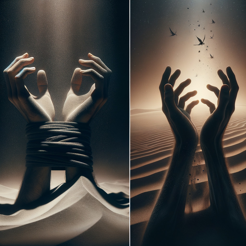Contrasting Scenes of Struggle and Liberation