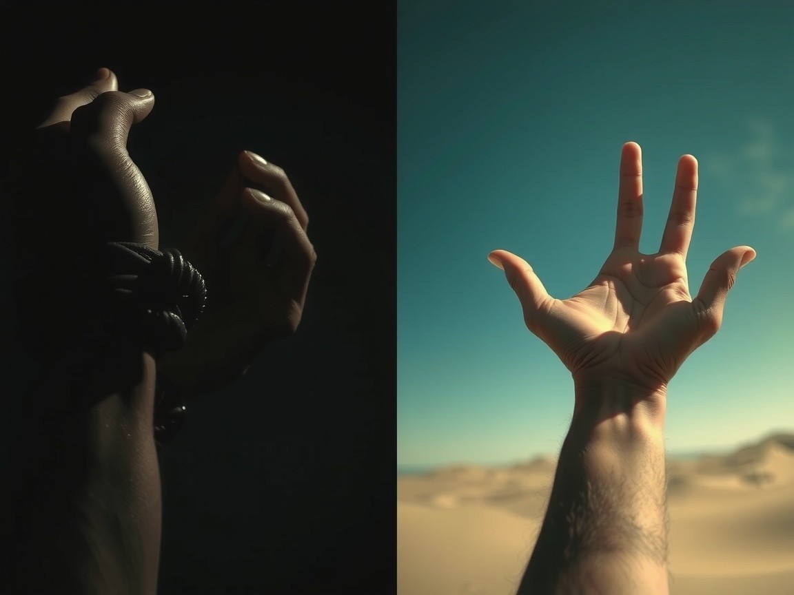 Contrasting Hands in Dark and Bright Environments
