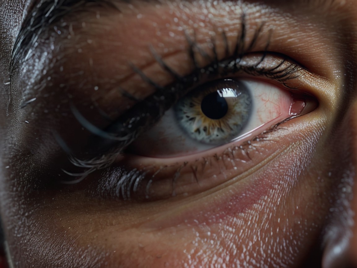 Extreme Close-Up of a Human Eye with Detailed Features
