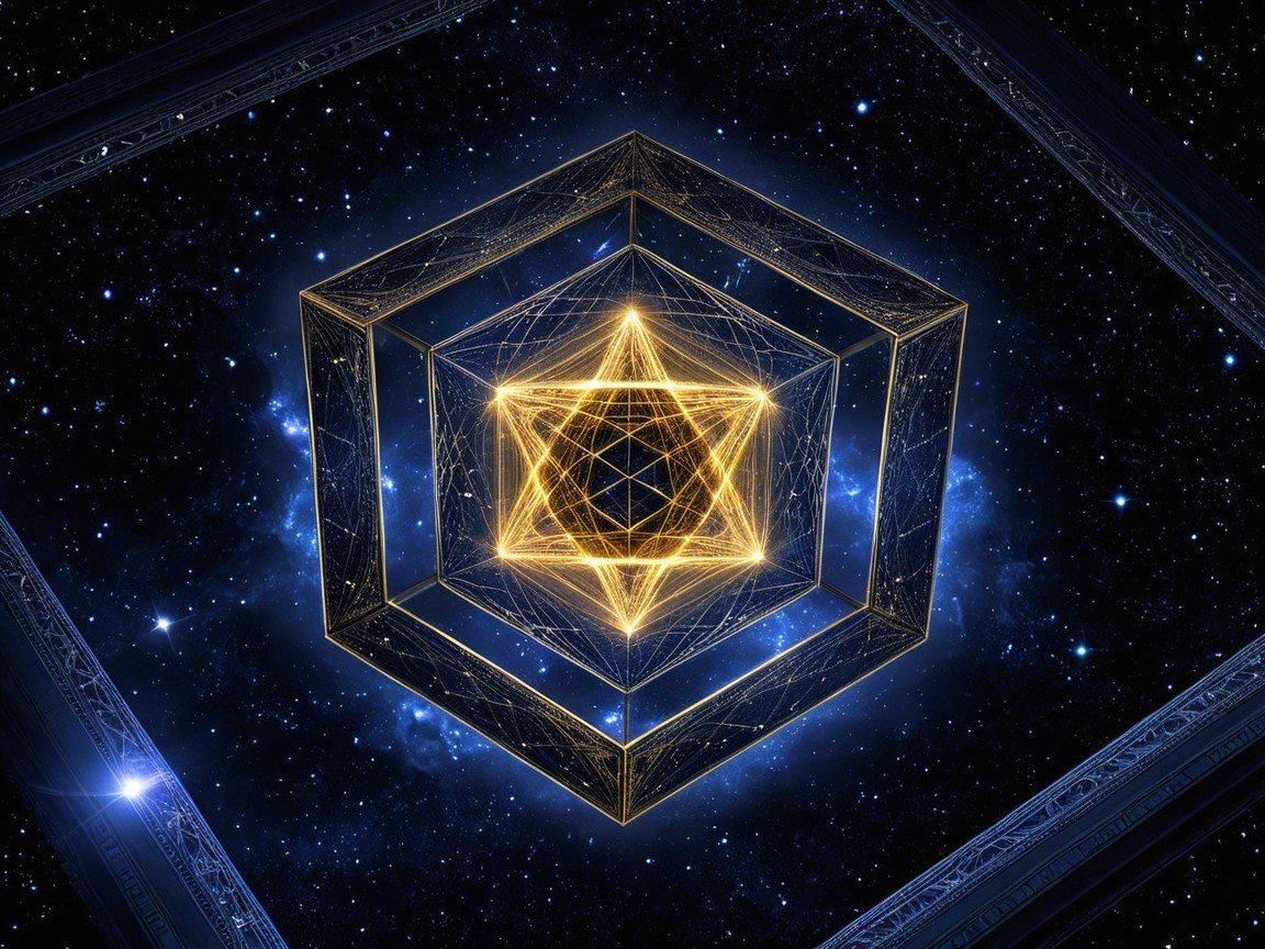 Golden Geometric Star Shape in Cosmic Background