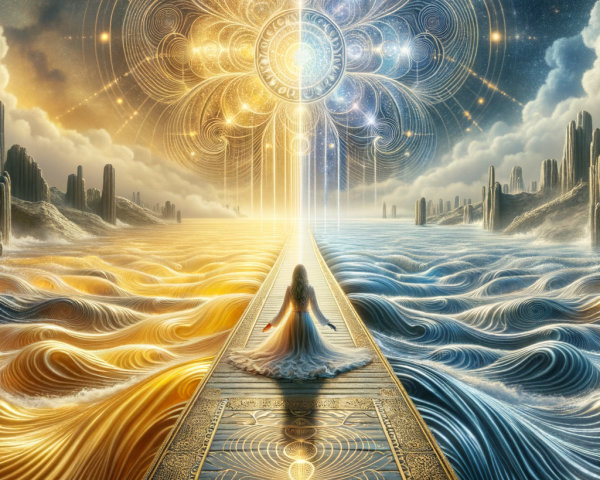 Mystical Bridge Connecting Two Contrasting Realms