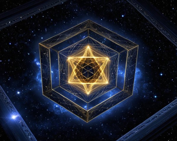 Golden Geometric Star Shape in Cosmic Background