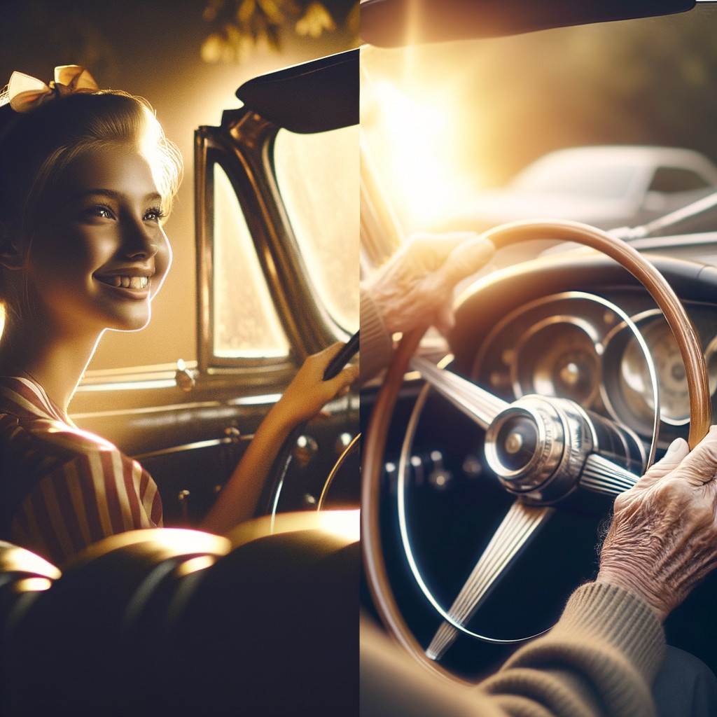 Nostalgic Scene of Driving Across Generations