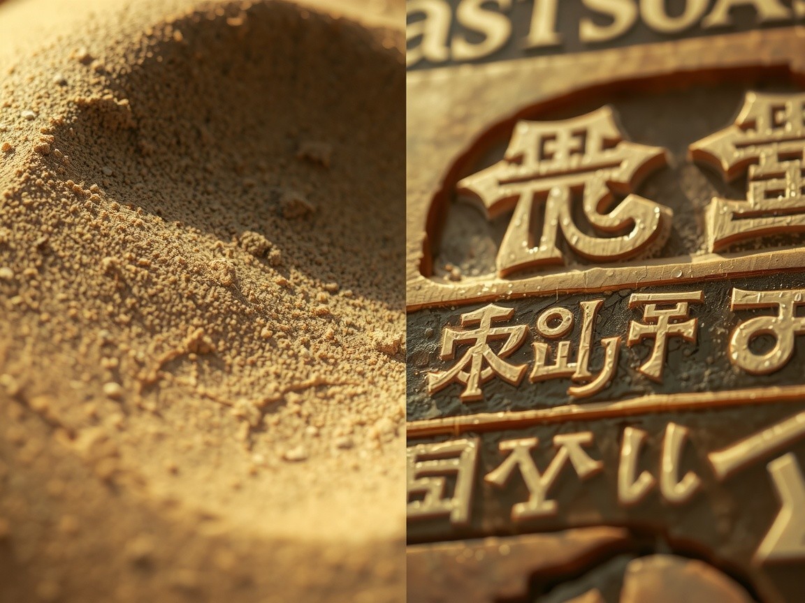Textured Sand and Intricately Carved Wooden Plaque