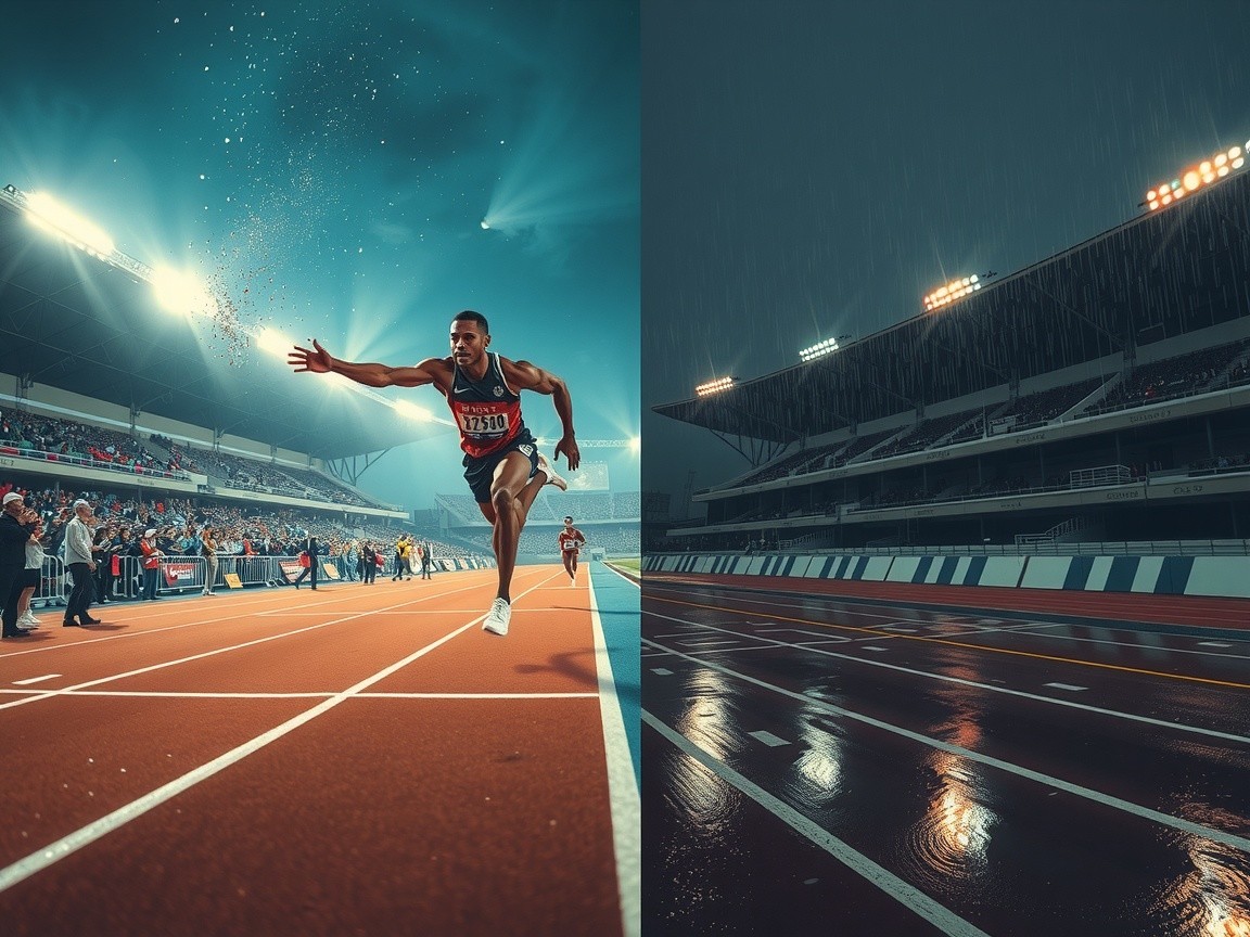 Contrasting Athletic Scenes: Competition and Solitude