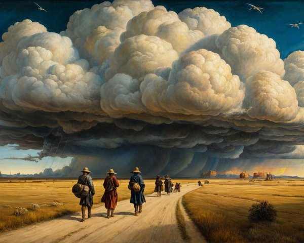 Dramatic Landscape with Figures on a Dirt Path