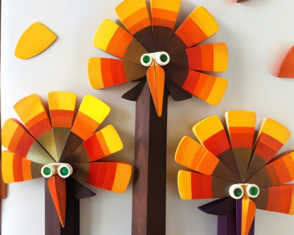 Colorful Turkey-like Trees with Vibrant Leaves