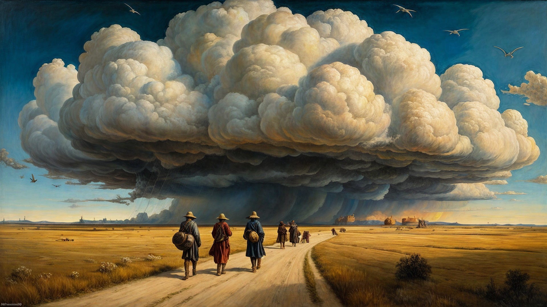 Dramatic Landscape with Figures on a Dirt Path