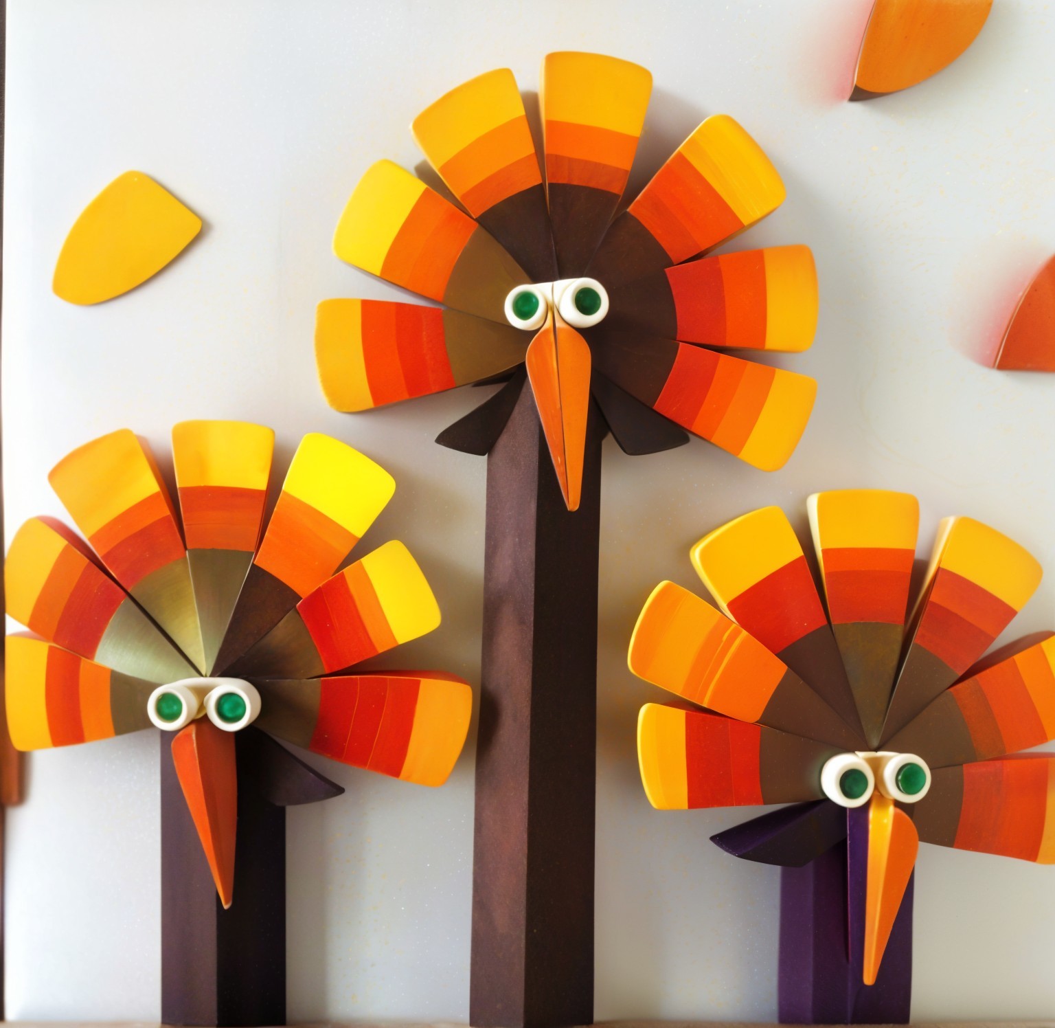 Colorful Turkey-like Trees with Vibrant Leaves