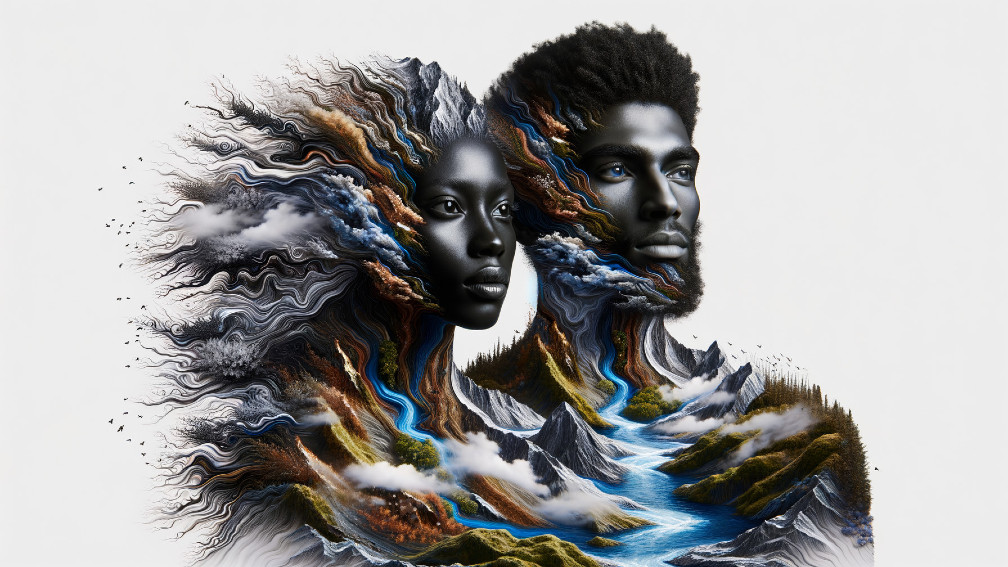 Human Faces Blended with Nature Elements in Art