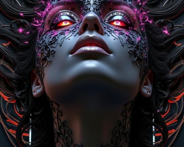 Intricately Designed Figure with Fantasy Elements