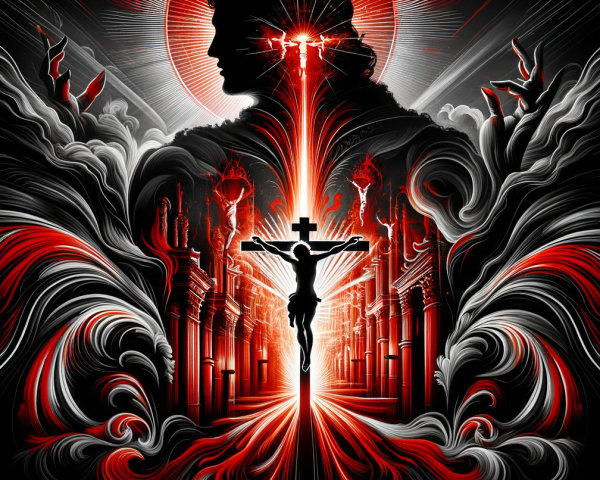 Dramatic Composition of Silhouette and Light Effects