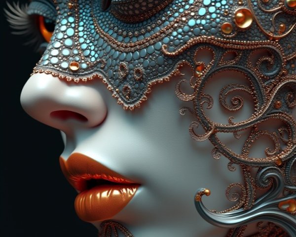 Intricately Designed Mask with Mystical Features