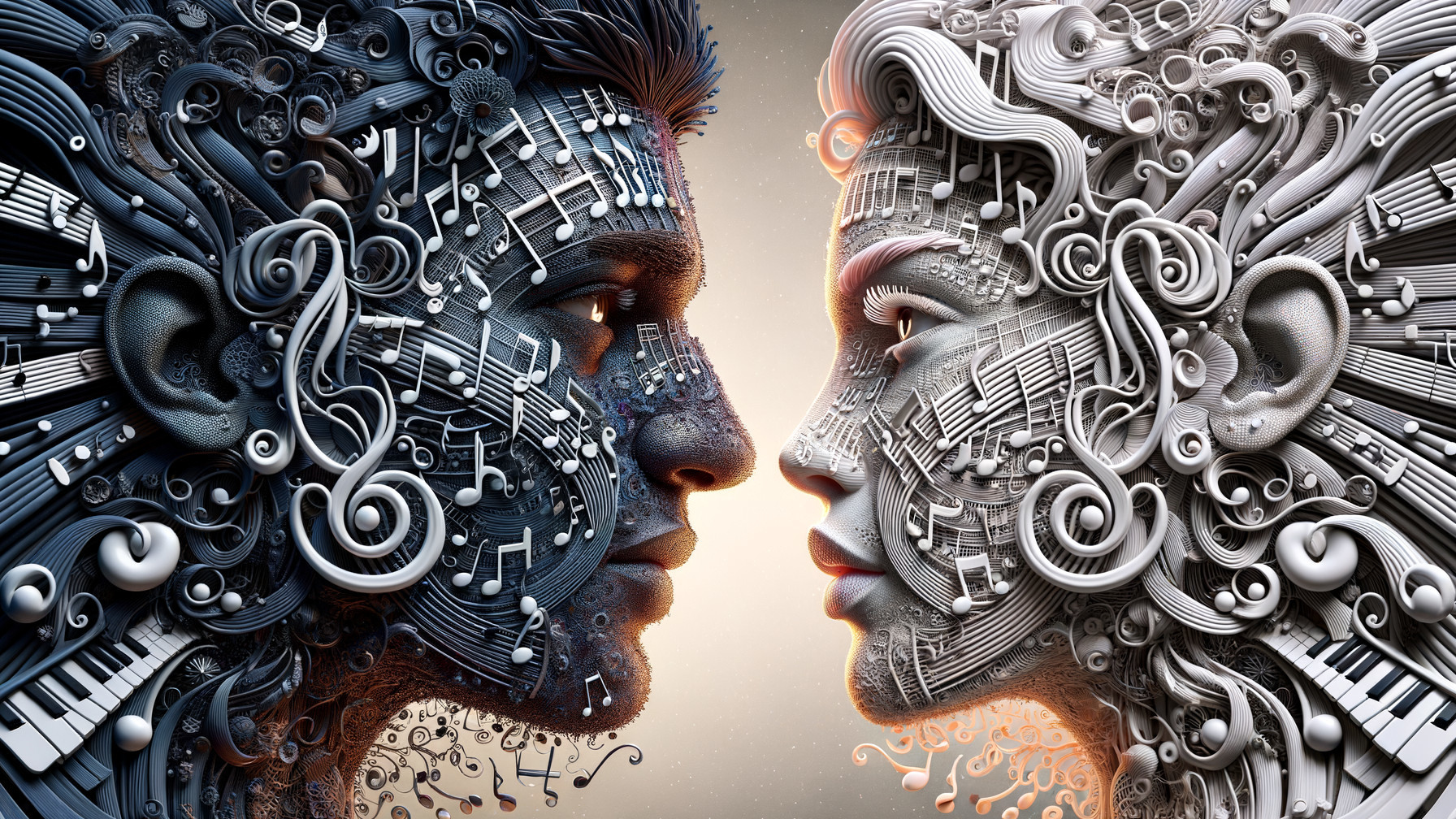Human Profiles Composed of Musical Elements and Patterns