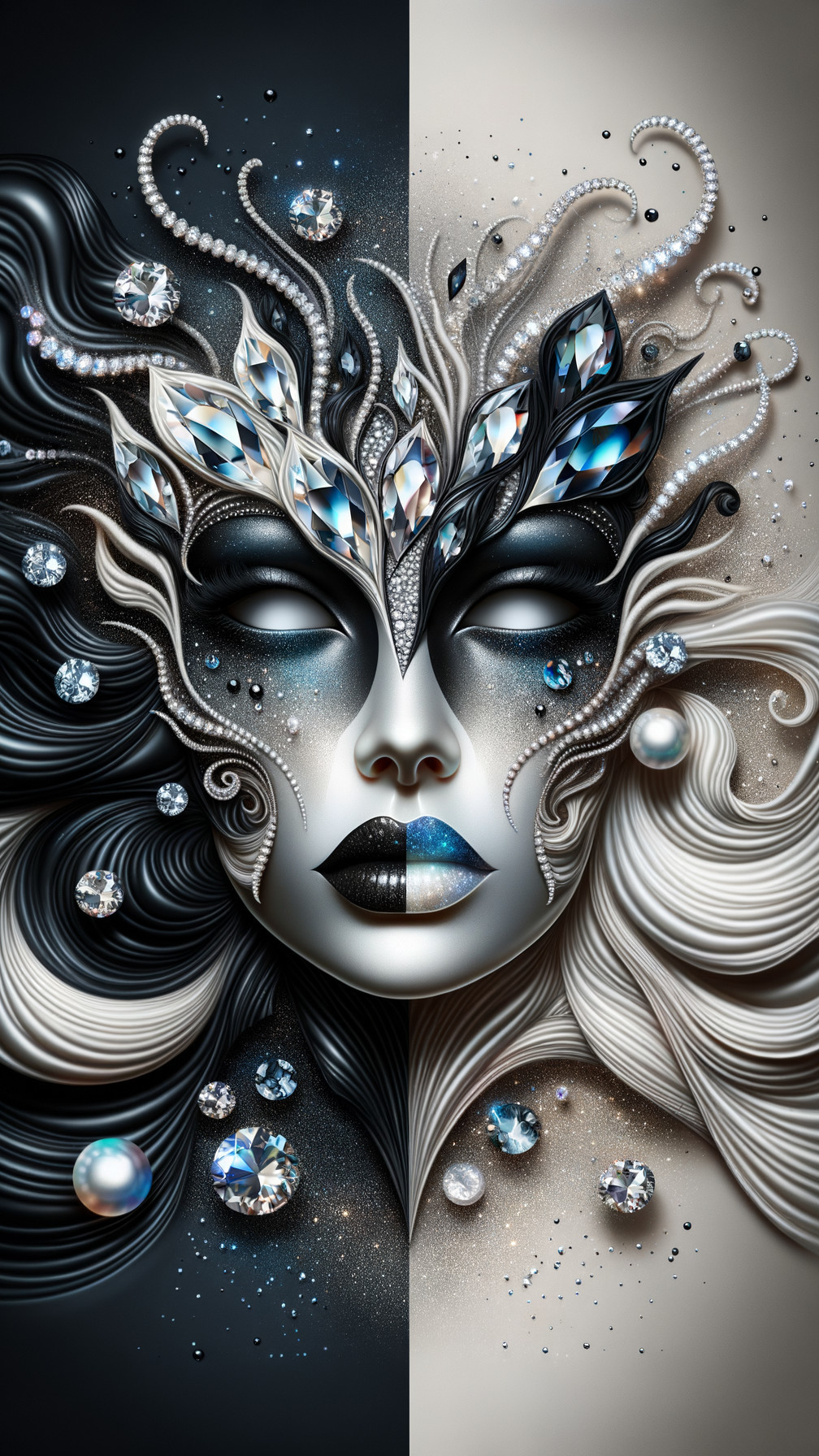 Artistic Face Representation in Black and Light Tones