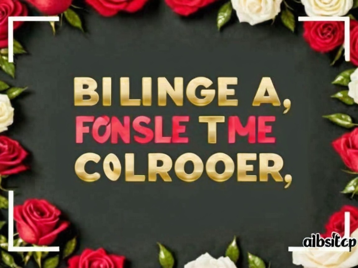 Dark Background with Red and White Rose Border