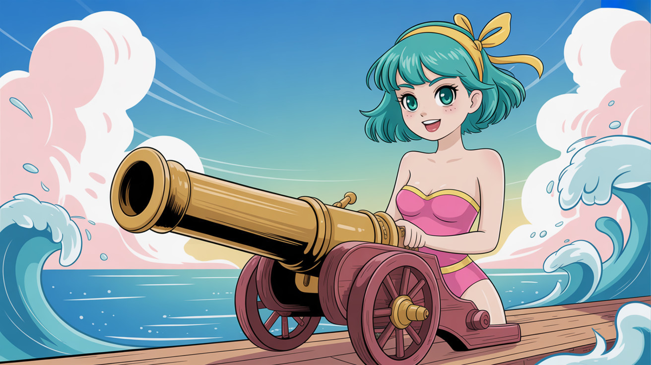 Anime Illustration of Girl by Golden Cannon on Deck