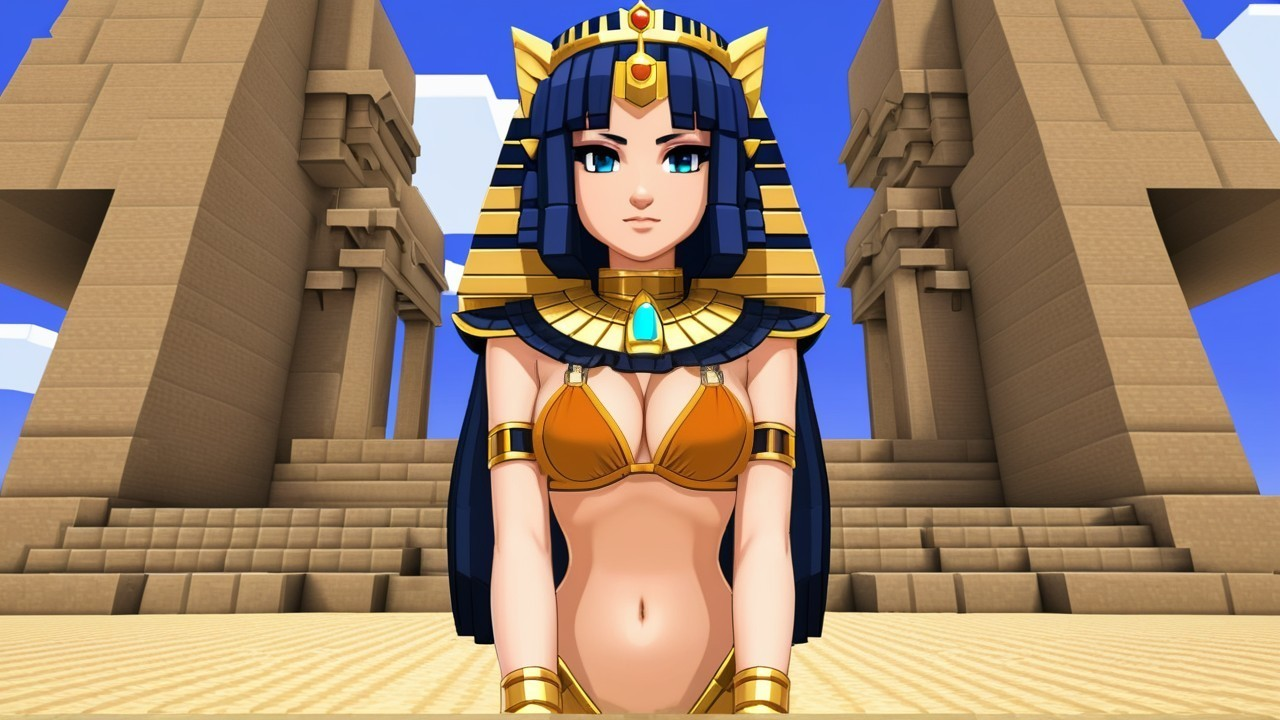 Stylized Character with Ancient Egyptian Aesthetics