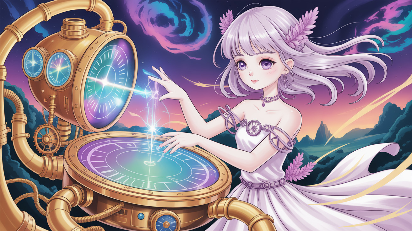 Angelic Woman by Steampunk Time Machine in Digital Art