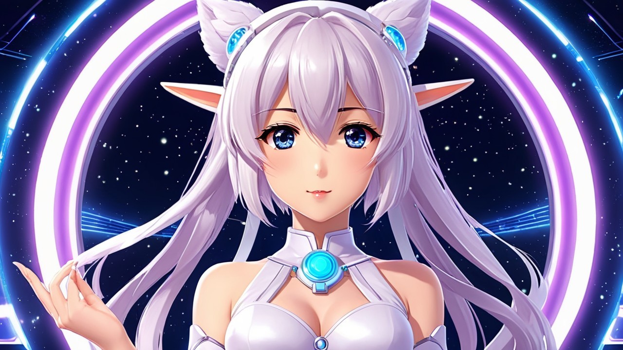 Anime Character with Silver Hair and Blue Eyes