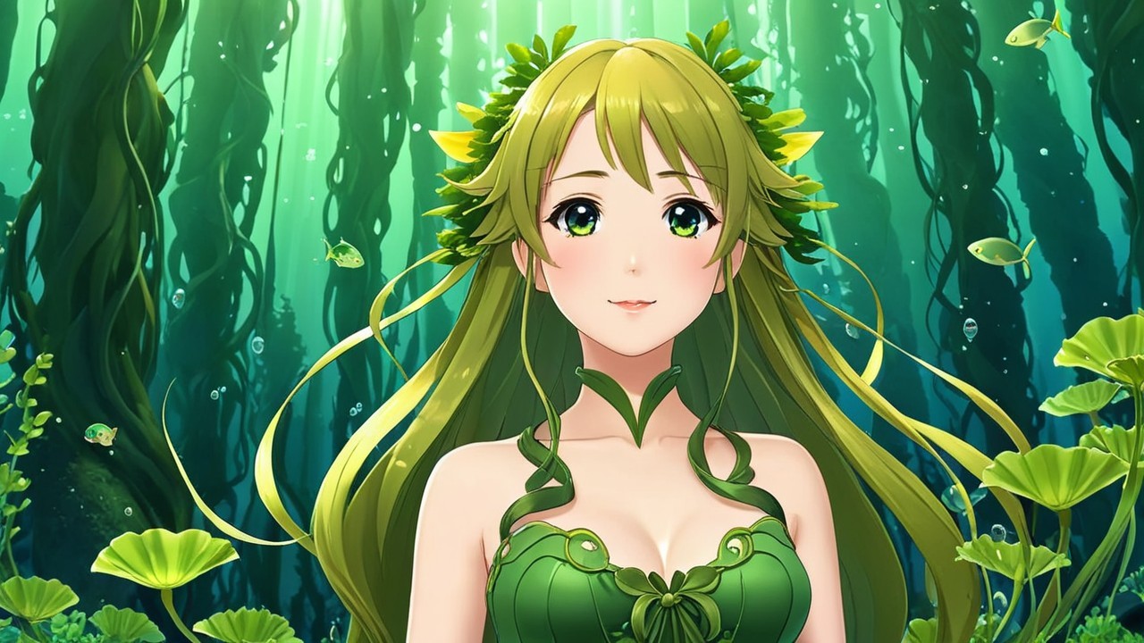 Serene Underwater Scene with Vibrant Character