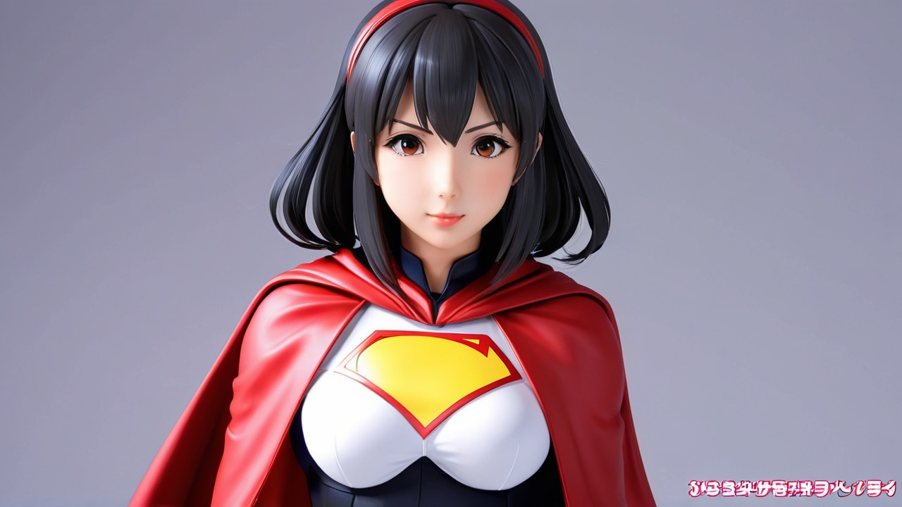 Female Superhero Character in Vibrant Outfit