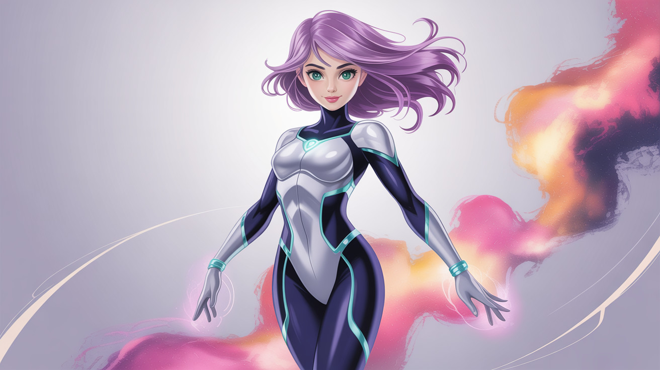 Digital Painting of a Young Woman in Sci-Fi Armor