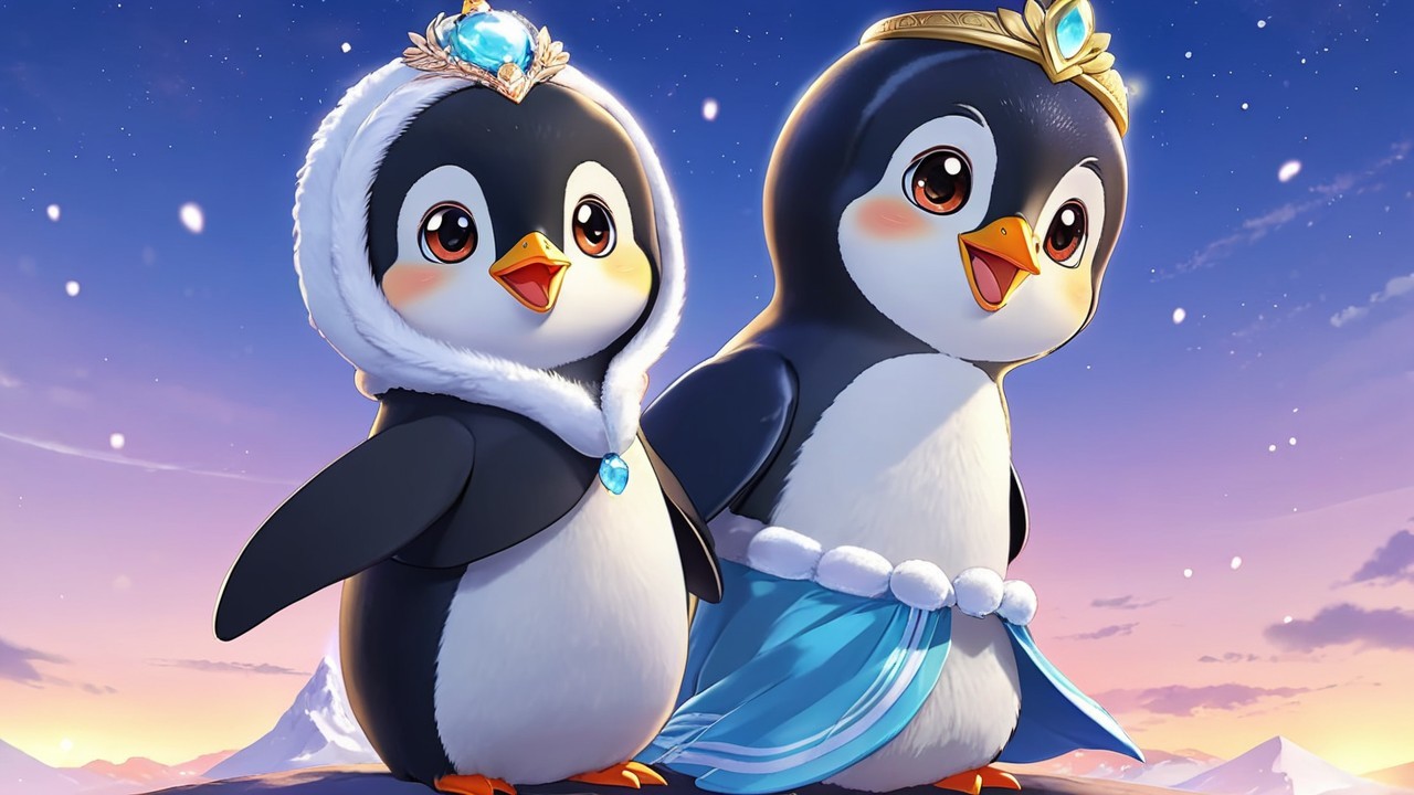 Adorable Anime Penguin Deity Design