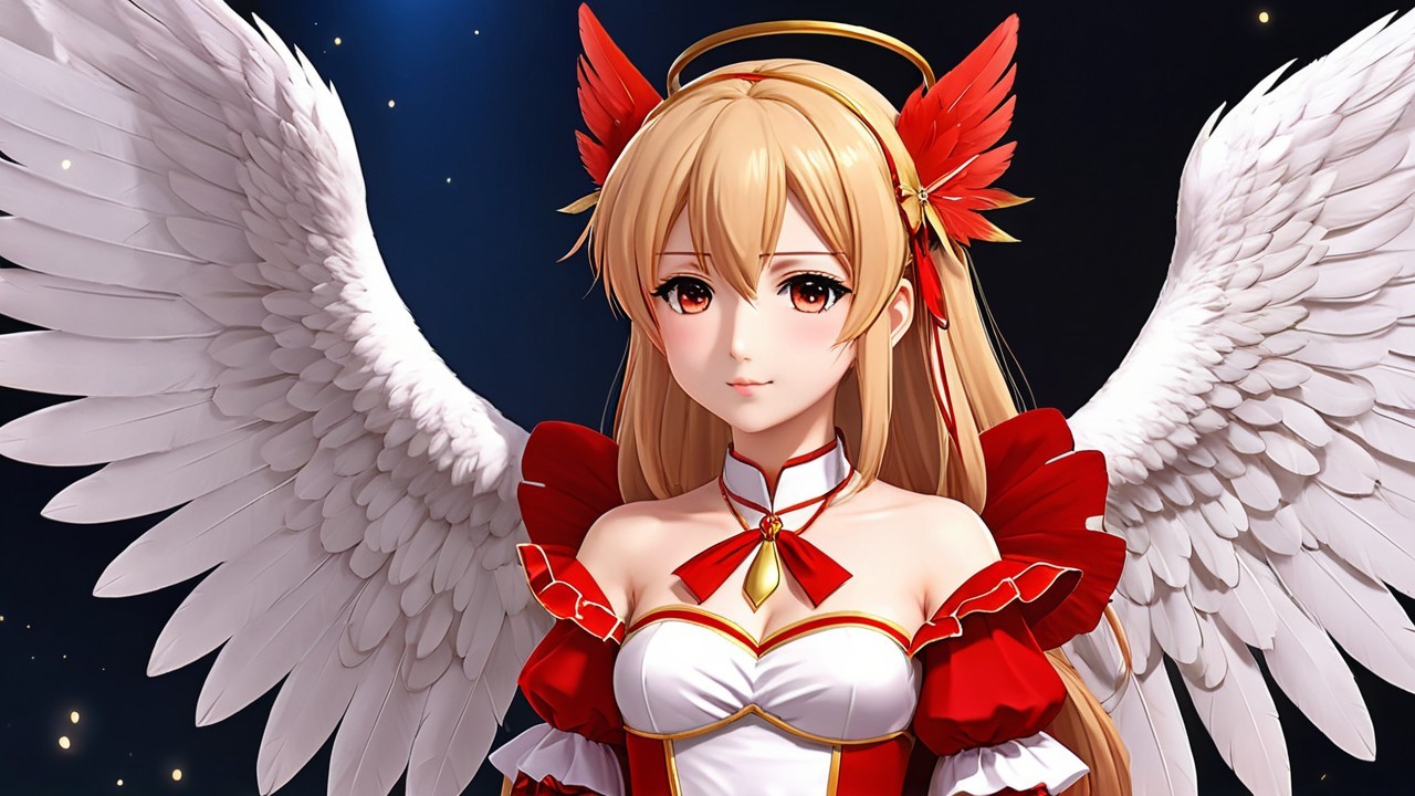 Character with Blonde Hair and Angelic Features