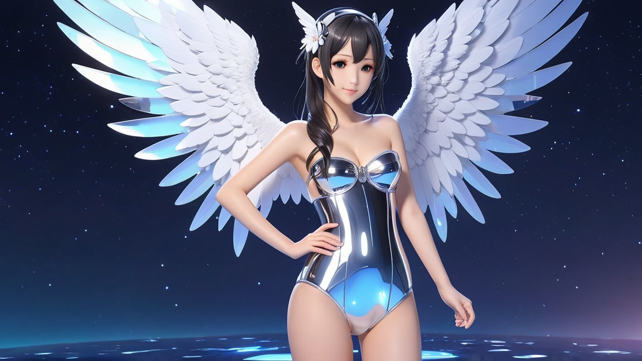 Enchanting Winged Swimsuit Fantasy Art