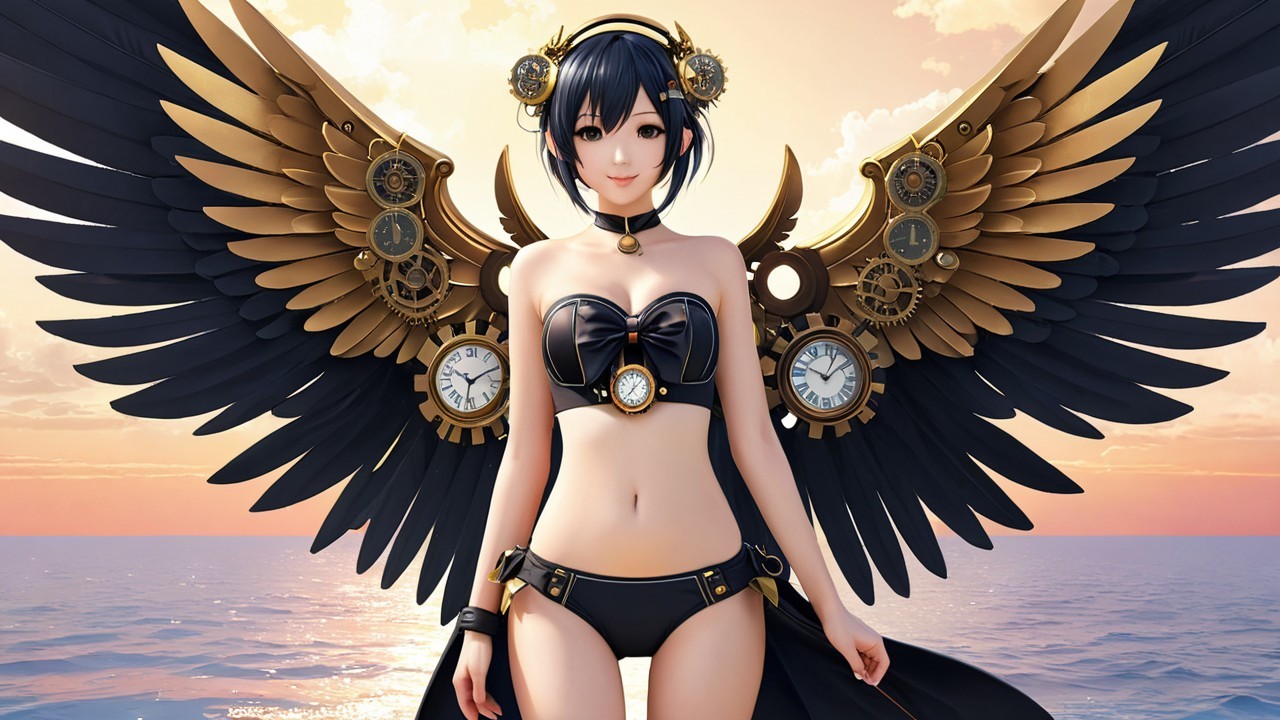 Fantastical Character with Steampunk Wings by Ocean
