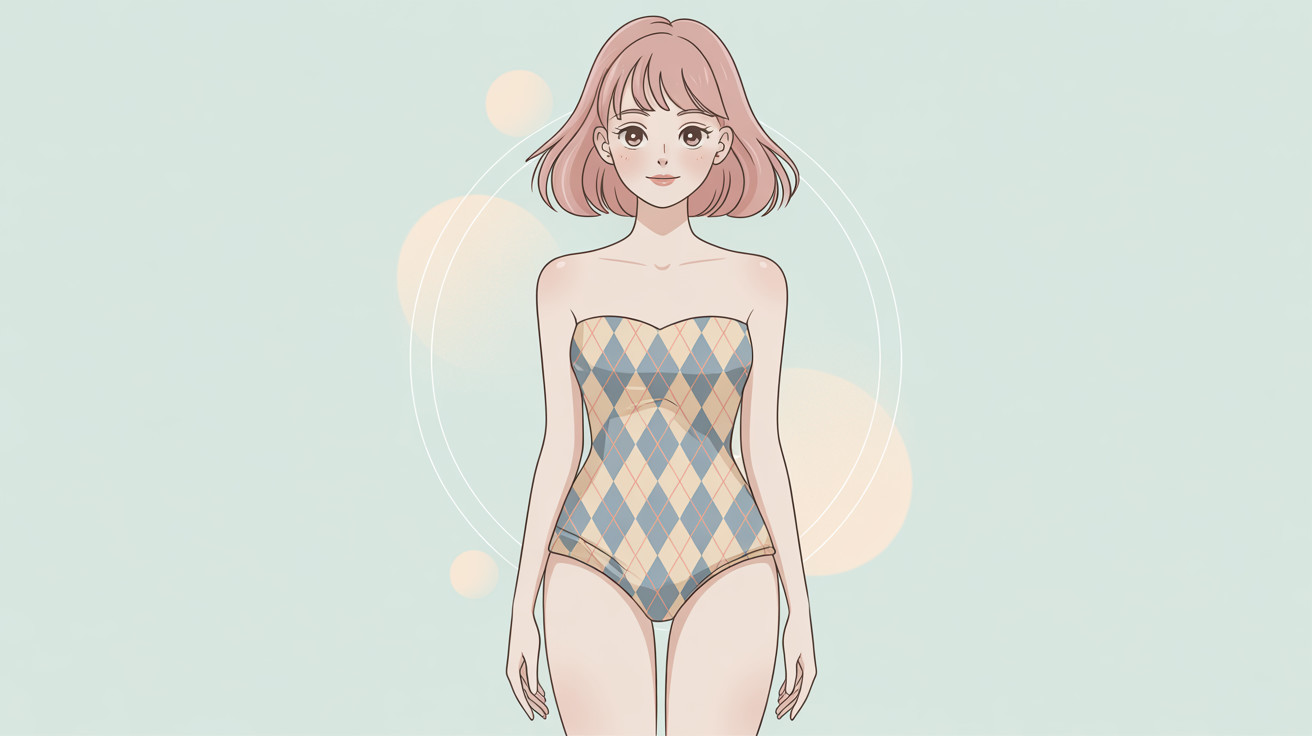 Anime Illustration of a Girl in a Swimsuit Design