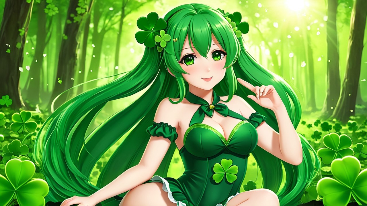 Enchanting Character in a Lush Green Forest Setting