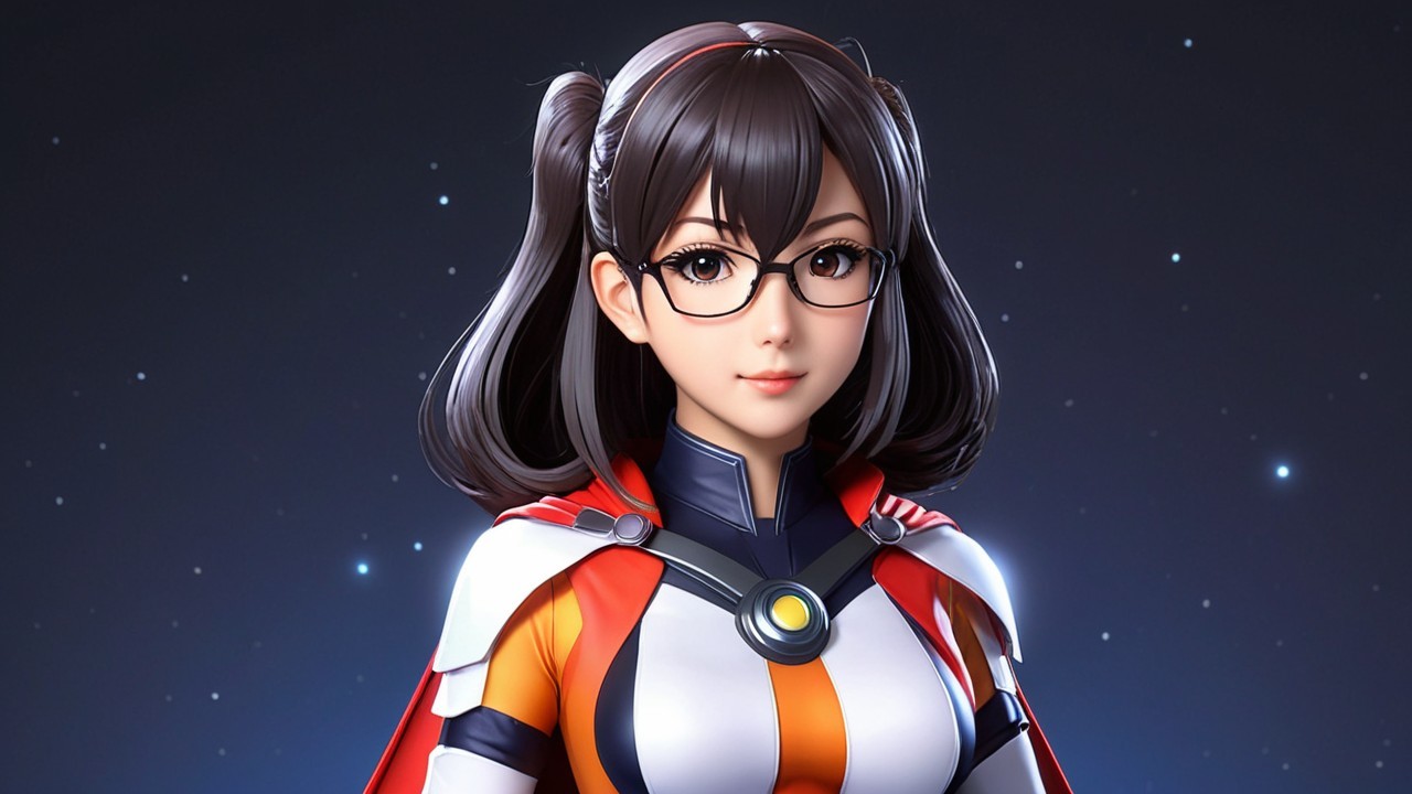 Stylized Female Character in Futuristic Outfit Design