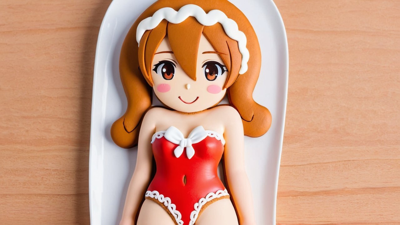 Whimsical Anime-Style Dessert with Edible Figure