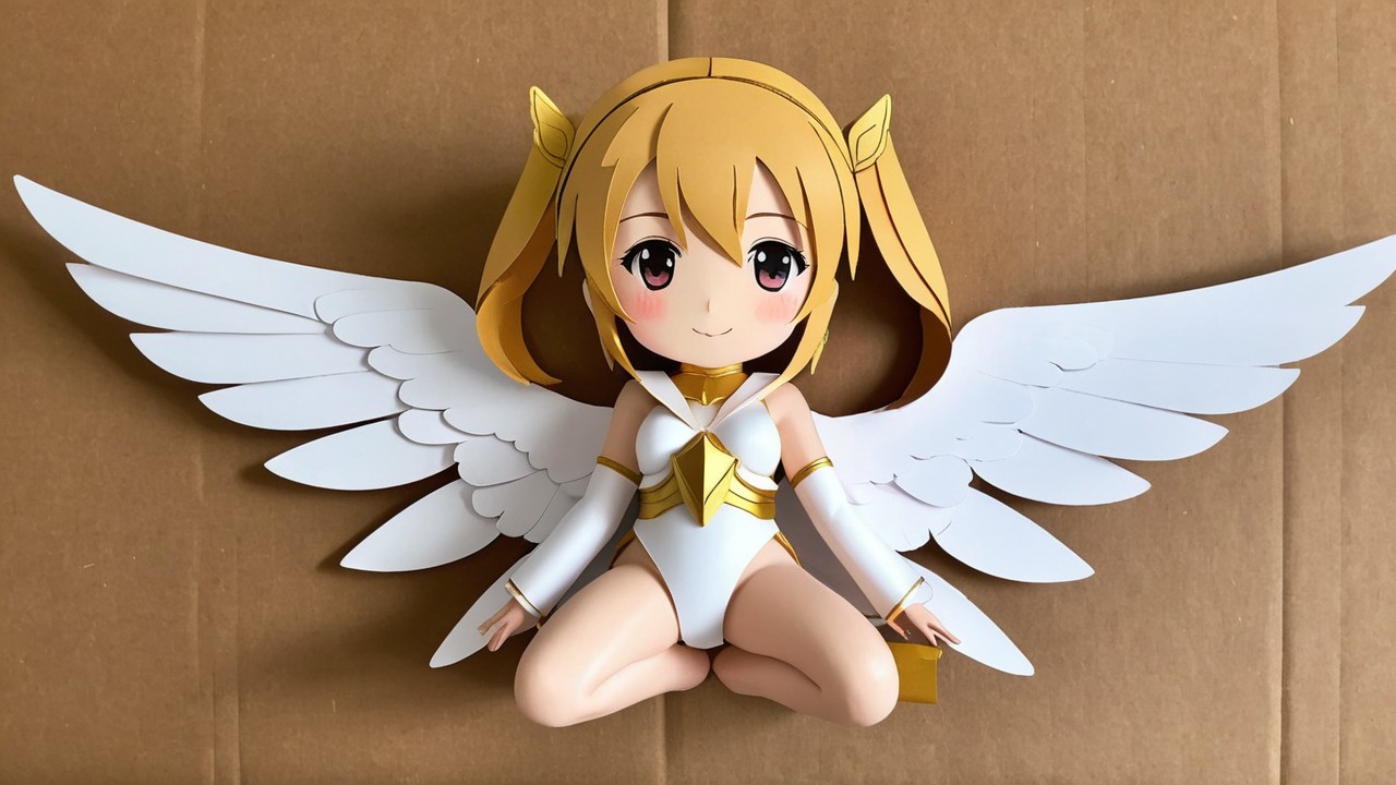 Stylized Anime Character with Angelic Features