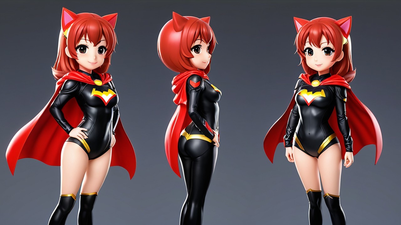 Dynamic Character Design of a Young Superhero Girl