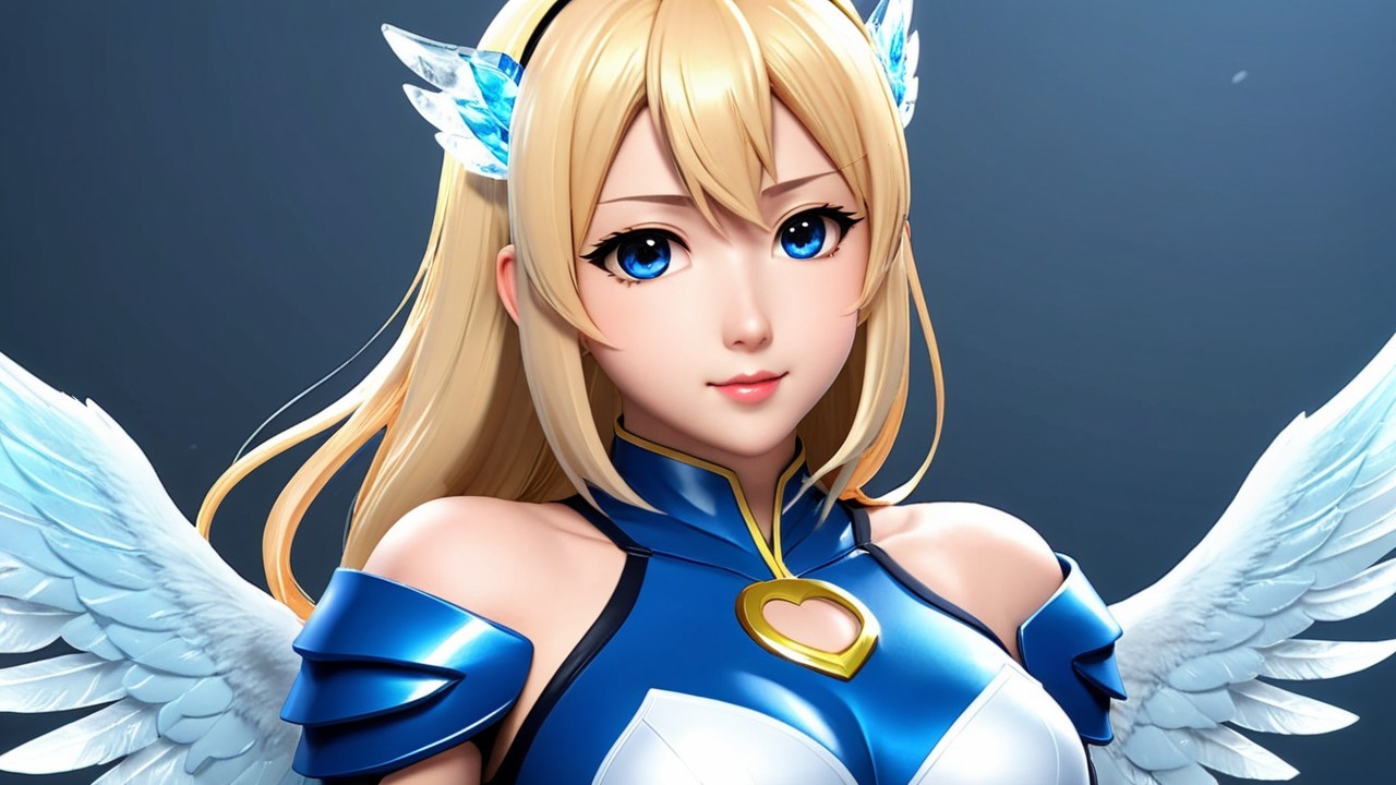 Character with Blonde Hair and Blue Accents