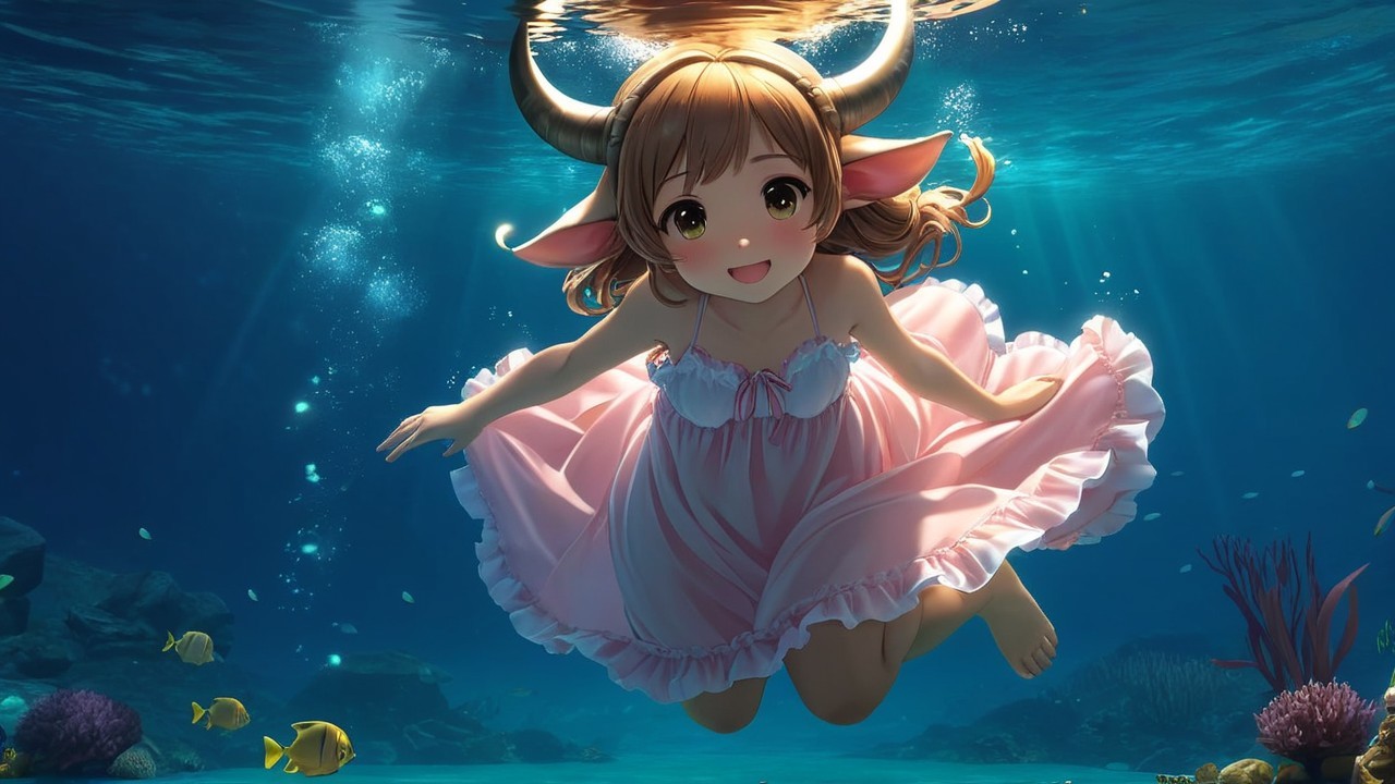 Underwater Adventures of a Minotaur Girl