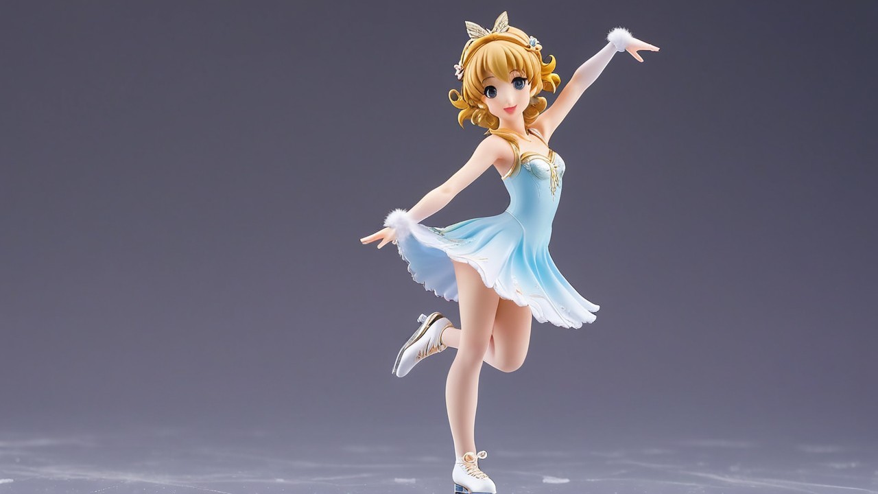 Elegant Ballerina Figurine in Light Blue Dress