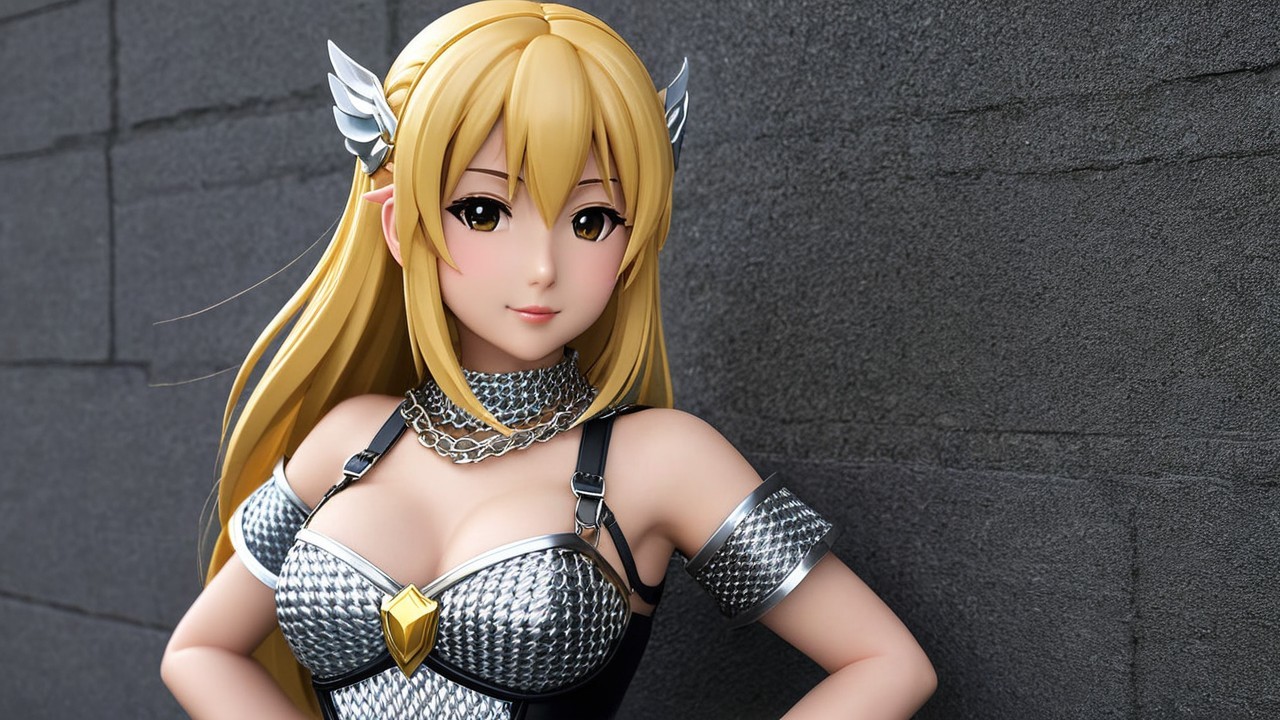 Anime Character with Blonde Hair and Warrior Attire