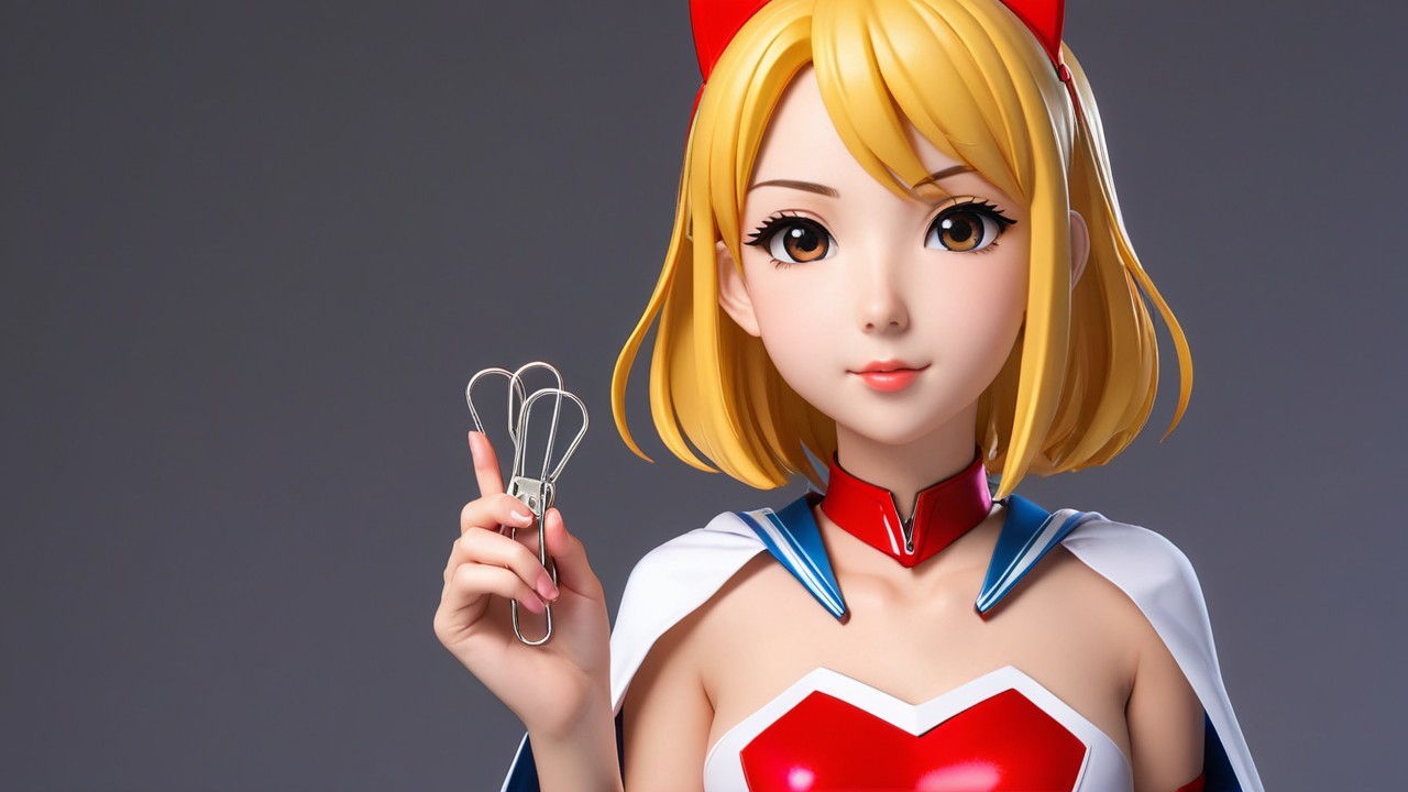 Stylized Female Character in Vibrant Superhero Outfit
