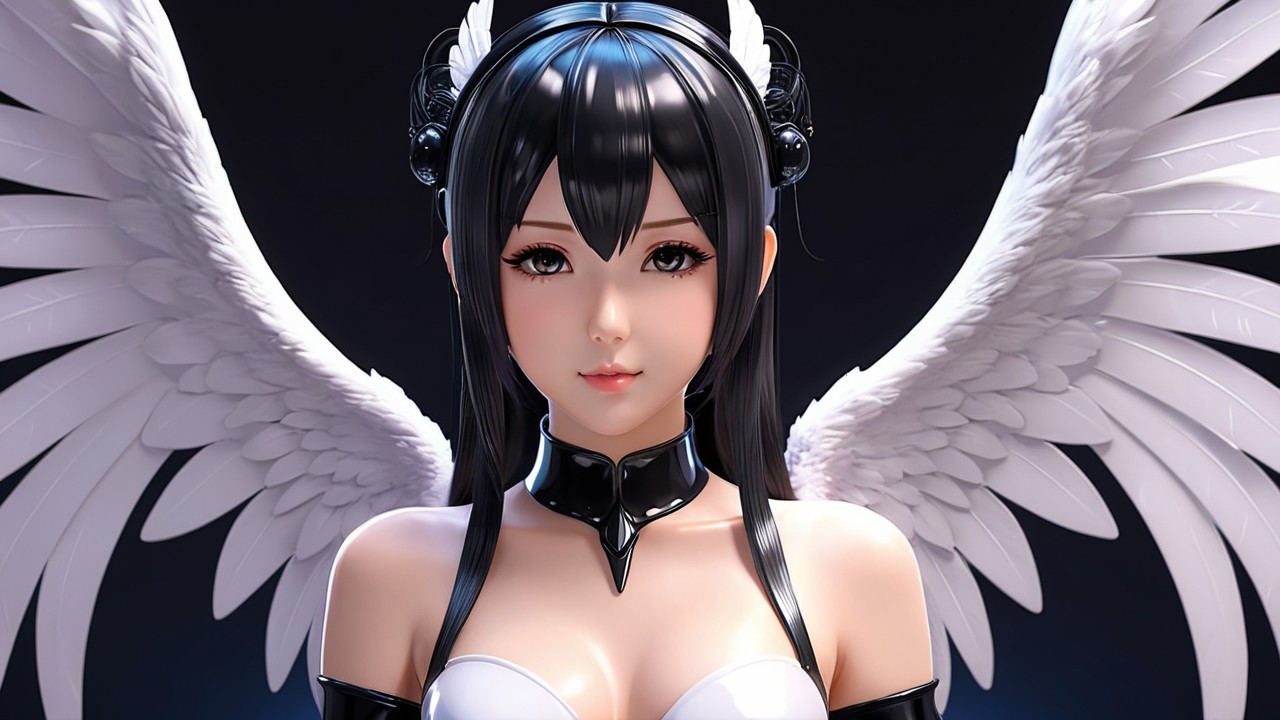Character Design of a Young Woman with Wings